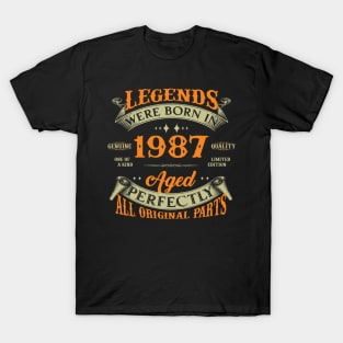 Legends Were Born In 1987 37th Birthday T-Shirt